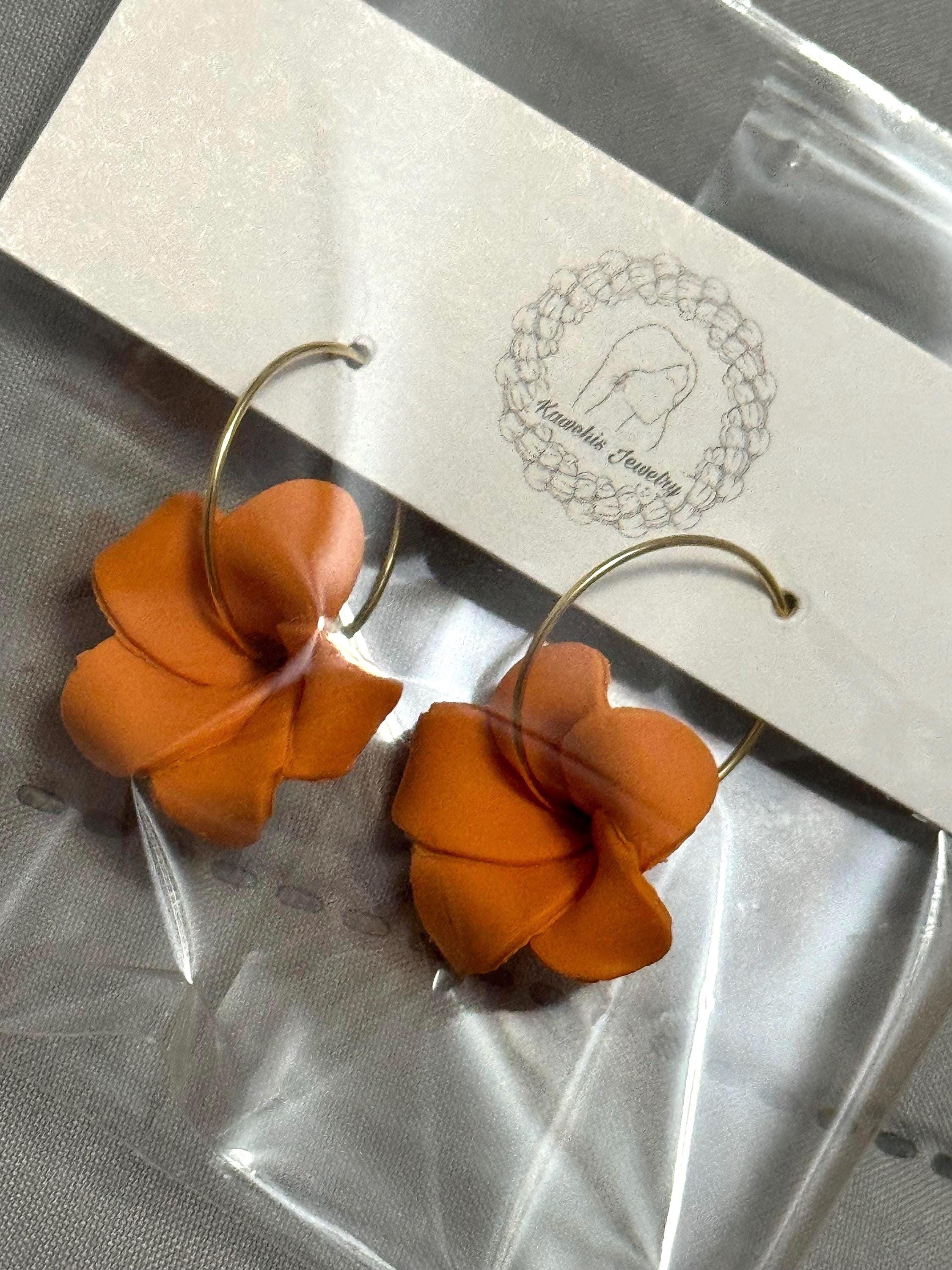 Polymer Clay Puakenikeni Hoops