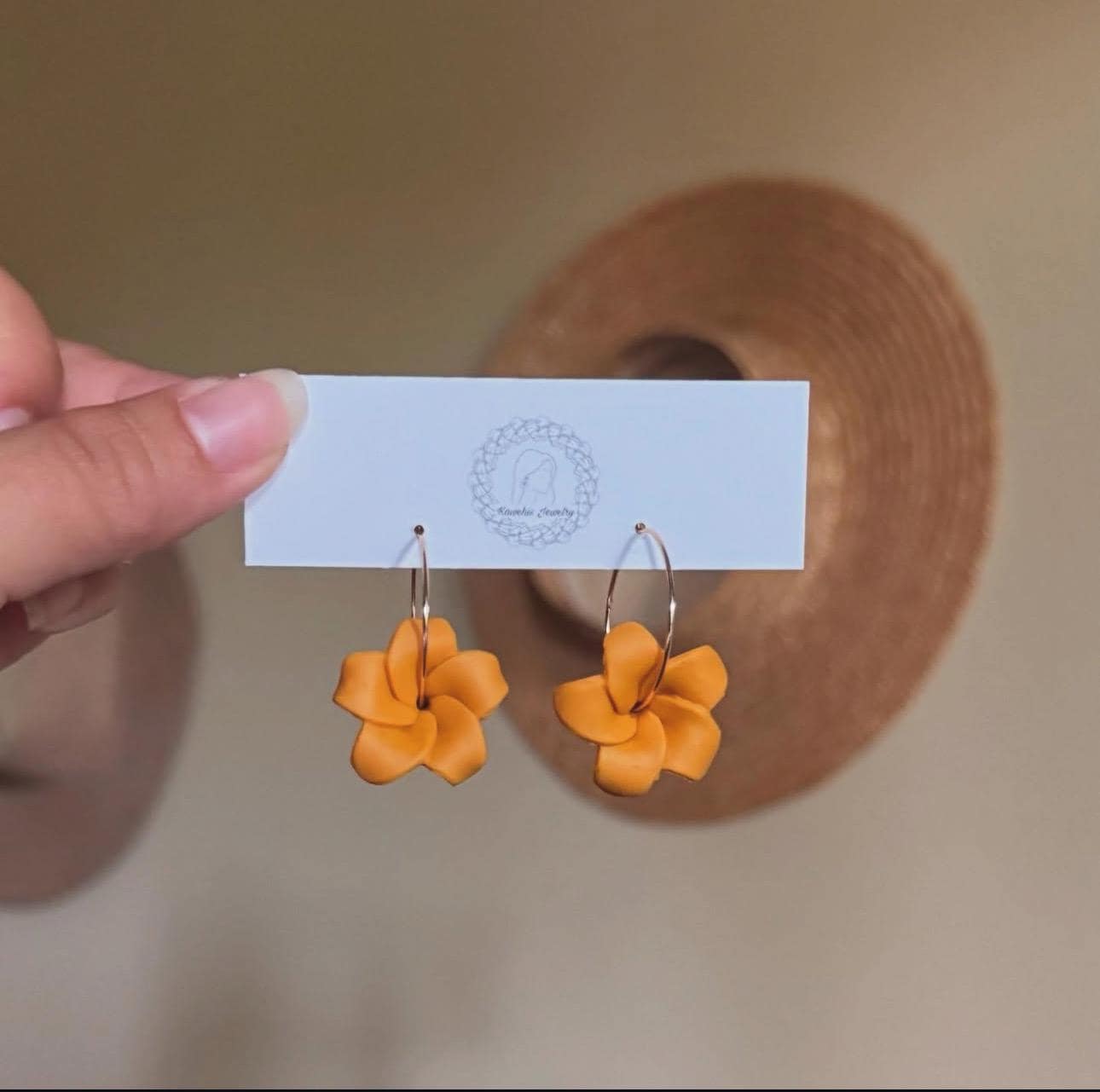 Polymer Clay Puakenikeni Hoops